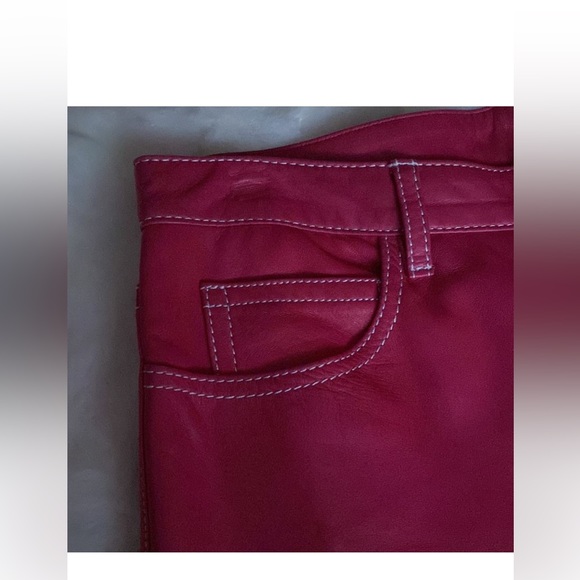 NWT Ralph Lauren purple Label Leather Pink pants Size 4 - Picture 9 of 14
